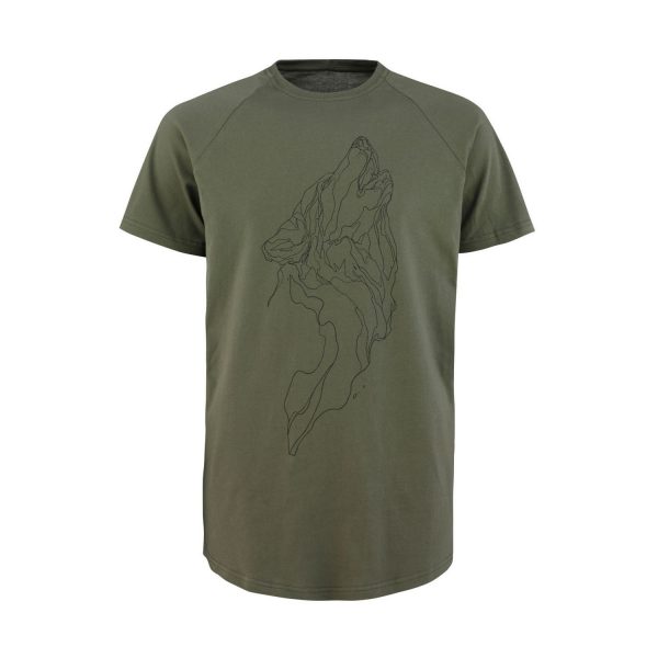 T-shirt Wolf army green