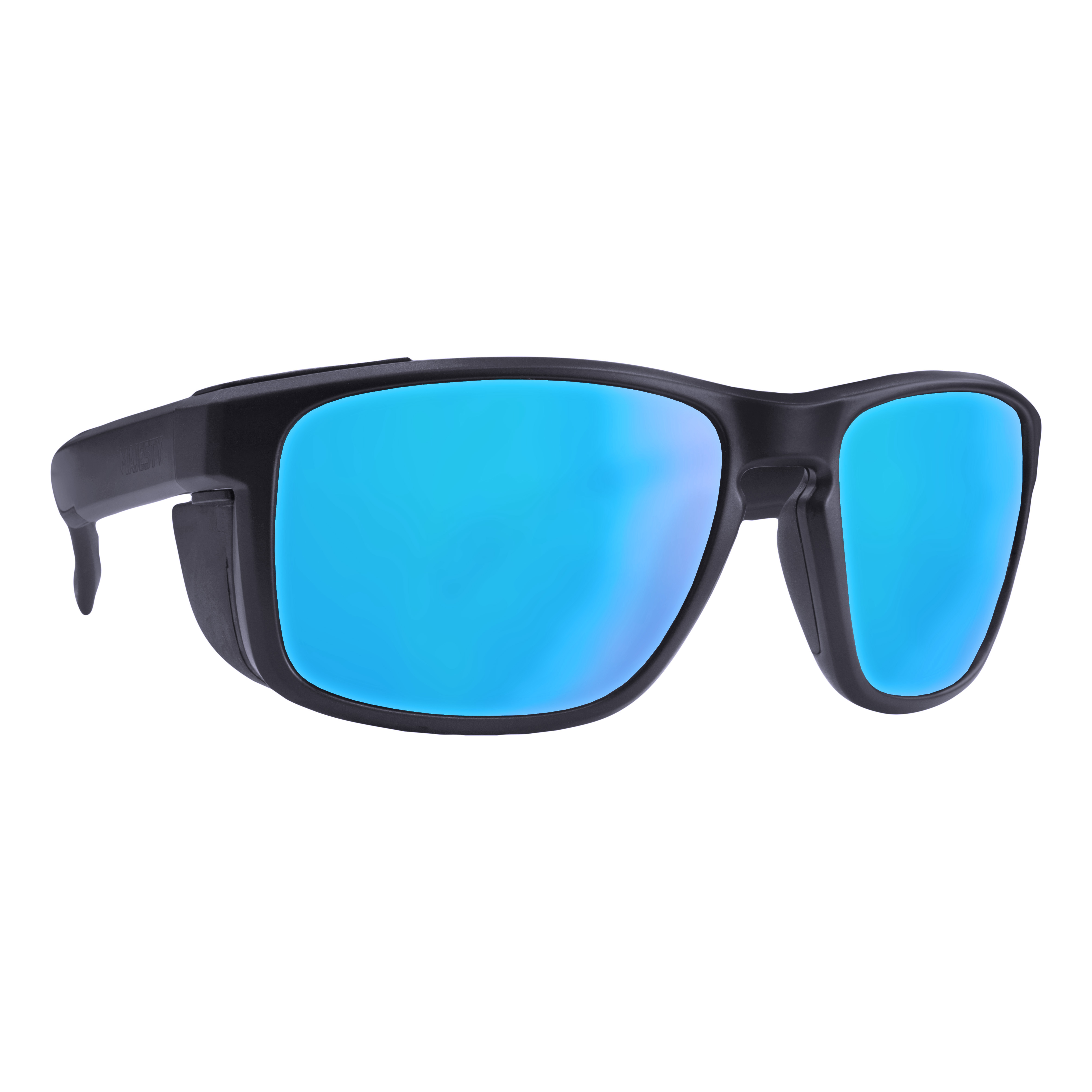 Okulary przeciwsłoneczne MAJESTY Vertex black / polarised blue mirror