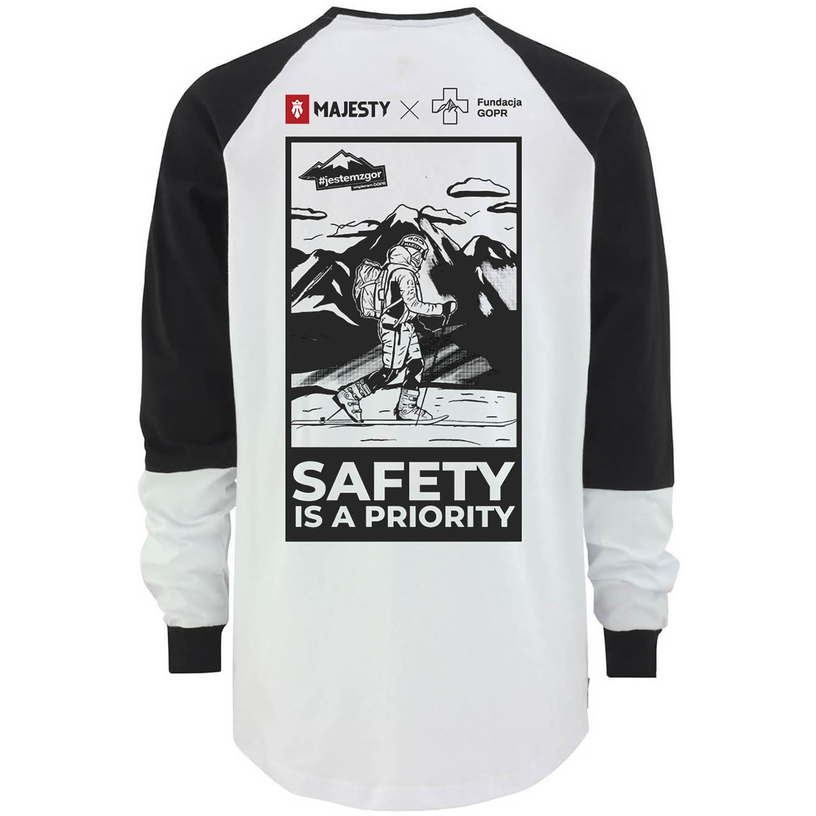 Longsleeve MAJESTY x FUNDACJA GOPR SAFETY IS PRIORITY